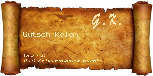 Gutsch Kelen névjegykártya